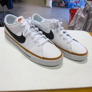 Nike Court Legacy Men's 12.5 White/Desert Ochre/Black Shoe's DH3162-100